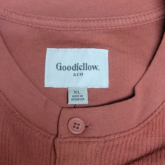 Rust Goodfellow & Co Long Sleeve Waffle Knit Top - NWT - Picture 6 of 7